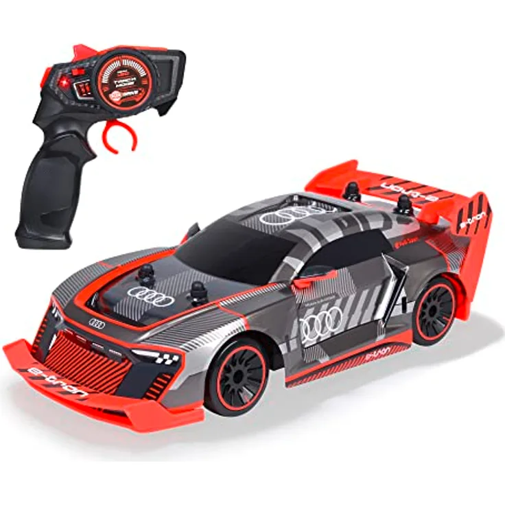 Dickie Toys - RC Audi S1 E-Tron Quattro Drift Car (30 cm) - RC Auto mit 2-Kanal FS Fernsteuerung (2,4 GHz) & Allradantrieb - ferngesteuertes Auto für Kinder ab 6 Jahre, bis 12 km/h