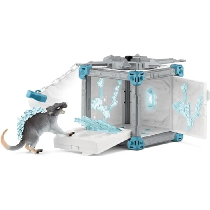 Schleich BattleCave Eisratte (42676) ELDRADOR, kreative Spielfigur mit drehender Eisschleuder, ca. 15 cm – Bild 7
