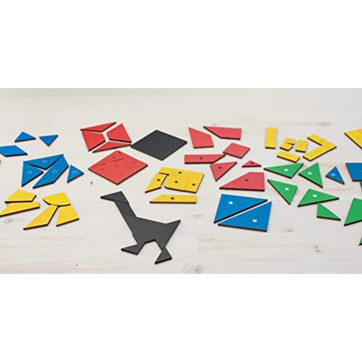 Westermann NIKITIN Neuauflage 2022, Lernspielset mit 68 Holzteilen und Spielvorlagenheft zur Förderung von Geometrie und Kreativität, bunt – Bild 4