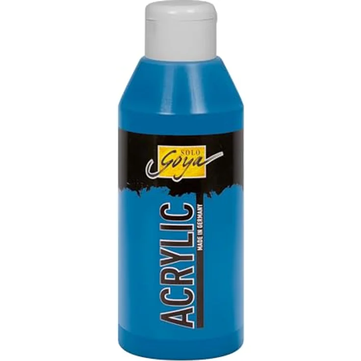 KREUL Solo Goya Acrylic Farbe, coelinblau, 250 ml, wasserbasierte, hochpigmentierte Acrylfarbe in Studienqualität, schnell trocknend, gut deckend, wasserfest – Bild 1