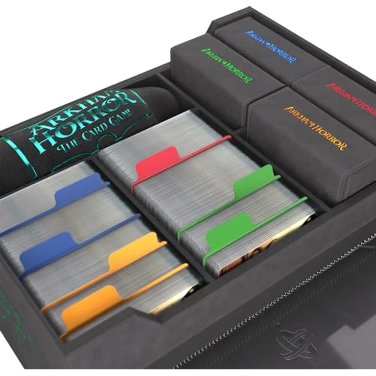 Gamegenic Arkham Horror The Card Game Night Chest Premium Aufbewahrungsbox, mit Platz für 4 Ermittlerdeck-Bücher und über 500 Karten, inklusive schwarzem Token Silo XL – Bild 6