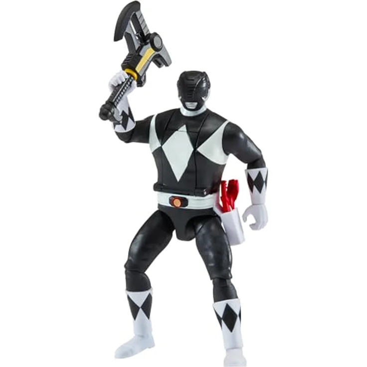 Playmates Power Rangers Mighty Morphin Auto-Morphin Black Ranger Actionfigur mit Power Axe und Blade Blaster, 15 cm, beweglich – Bild 3