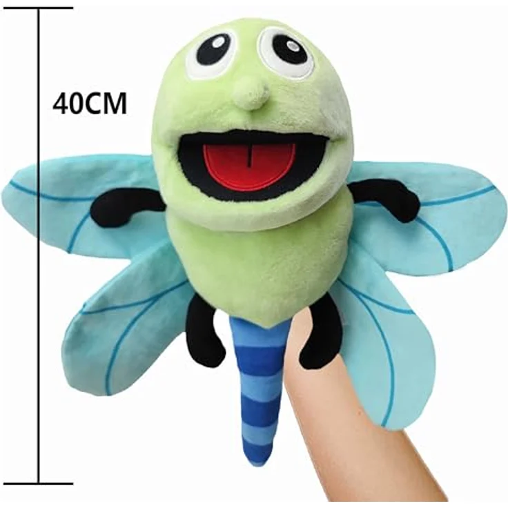 LOMTRATS Insekten-Handpuppen, 40 cm große Plüschpuppen mit beweglichen offenen Mündern, ideal für Geschichtenerzählen und motorische Förderung – Bild 4