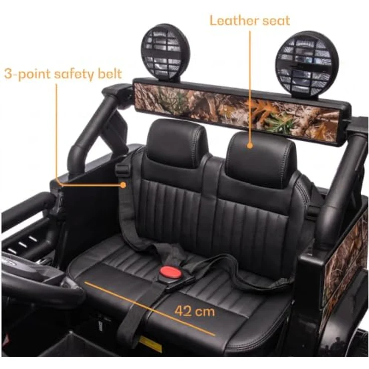Toyota FJ Cruiser Elektrofahrzeug 12V für 1 bis 6 Jahre mit Fernbedienung, Schwarz – Bild 3
