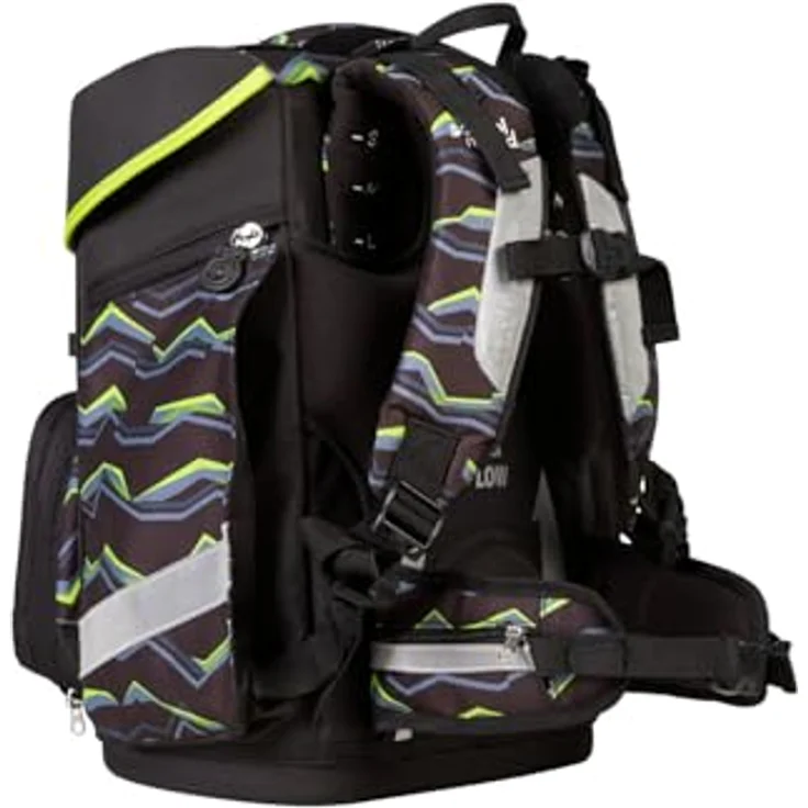 SCHOOL-MOOD® Schulrucksack Champion Maxx Pro Finn (Raubkatze), 7-tlg. Set mit höhenverstellbarem System, ergonomischem Rückenpolster und reflektierenden Flächen – Bild 5