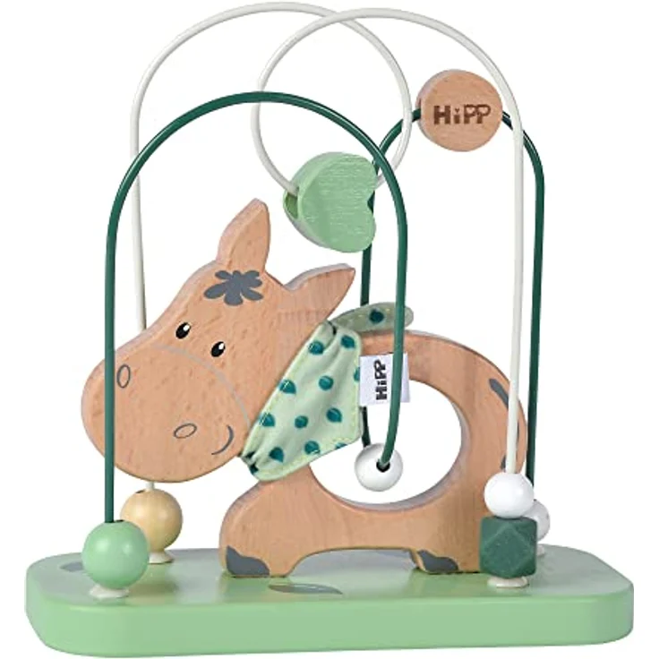 Eichhorn - Baby HiPP Motorikschleife mit 2 Schleifen und Eselmotiv, 6x18x18cm, 100 % FSC Zertifiziertes Buchen- und Birkenholz, ab 1 Jahr – Bild 4