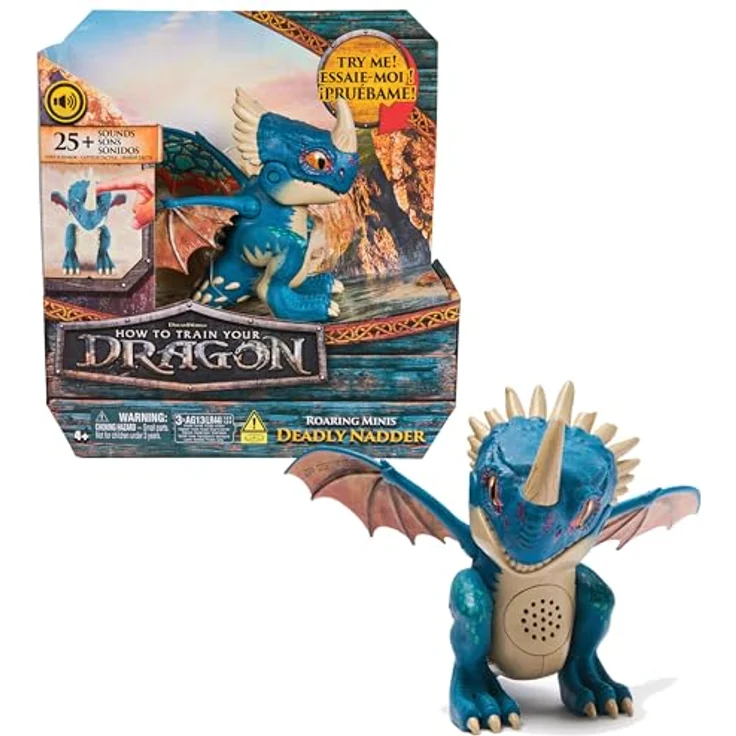 DreamWorks Dragons Interaktiver Mini-Drache Sturmpfeil, 9cm Figur mit über 25 Soundeffekten und beweglichen Flügeln, Spielzeug für Kinder ab 4 Jahren – Bild 1