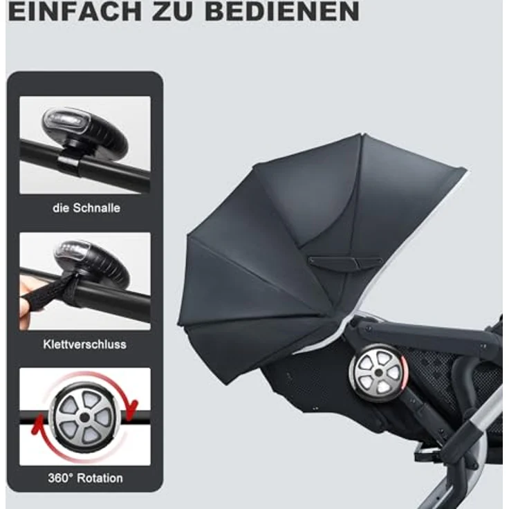 Aiworthy Kinderwagenlicht (2 Stück),Sehen und gesehen werden mit dem Kinderwagen,Passend für alle Kinderwagen, Bergsteiger Kinderwagen-Zubehör – Bild 3