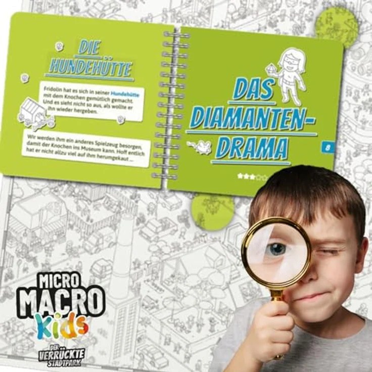 Edition Spielwiese MicroMacro Kids: Der verrückte Stadtpark, Familienspiel für 1–4 Spieler ab 6 Jahren, fördert Teamarbeit und Kreativität – Bild 3