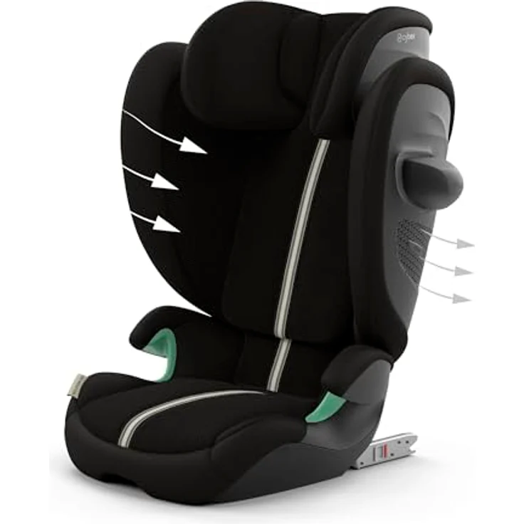 Cybex Solution G2 I-Fix Plus, Kindersitz (100-150 cm) mit optimaler Sicherheit, Moon Black – Bild 4