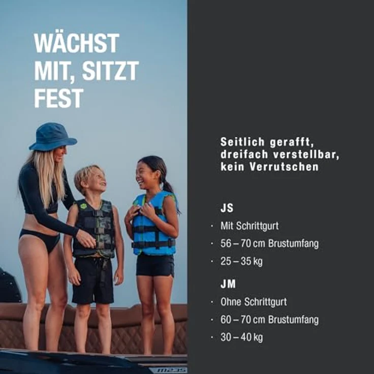 MESLE Schwimmweste Kinder H210 Junior, 50N Auftriebsweste mit Schrittgurt für 25-40 kg, zur Nutzung beim SUP und Kajak, Prallschutzweste für 6-10 Jahre – Bild 3