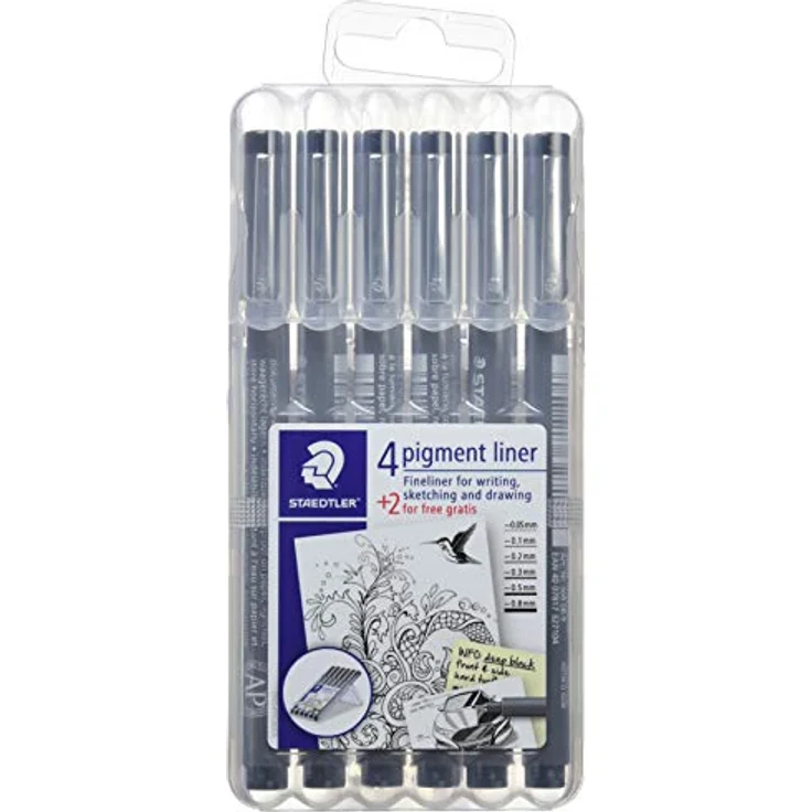 Staedtler 308 SB6P Schwarz Schwarz Polypropylen (PP) Rund Metall 0 8 mm – Bild 2