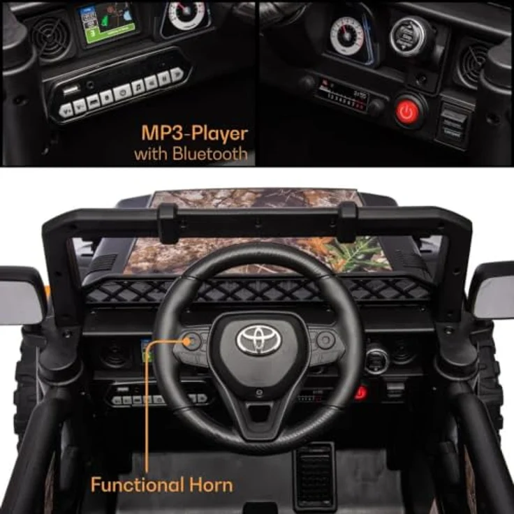 Toyota FJ Cruiser Elektrofahrzeug 12V für 1 bis 6 Jahre mit Fernbedienung, Schwarz – Bild 7