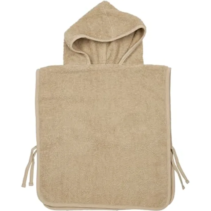 Meyco Baby Badeponcho 9999 Sand, Baumwolle mit Seil/Bändchen, für 1-3 Jahre