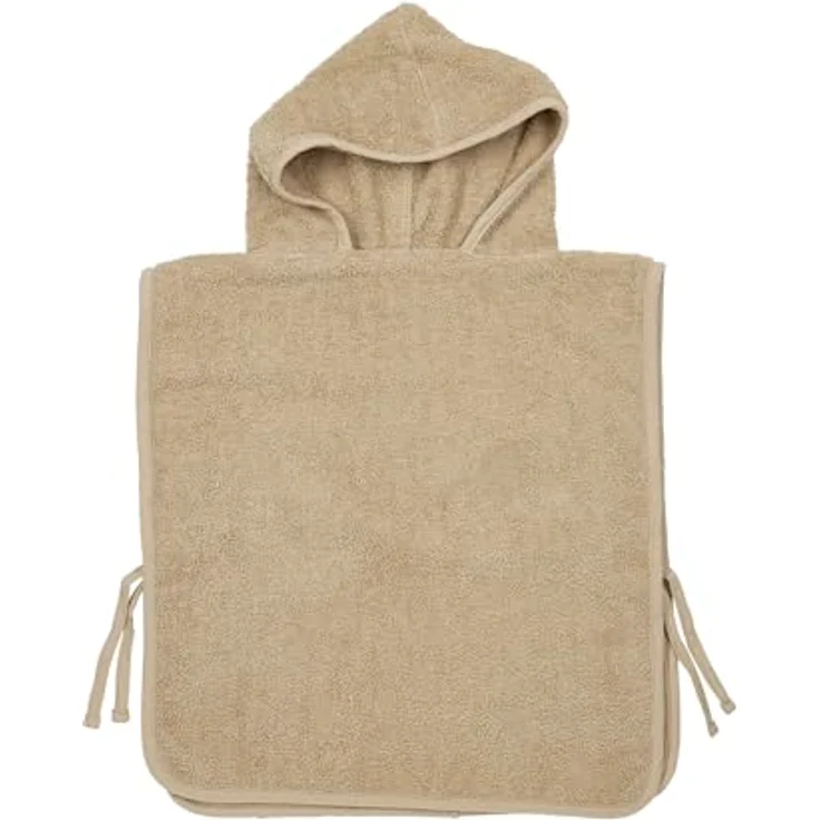 Meyco Baby Badeponcho 9999 Sand, Baumwolle mit Seil/Bändchen, für 1-3 Jahre – Bild 1