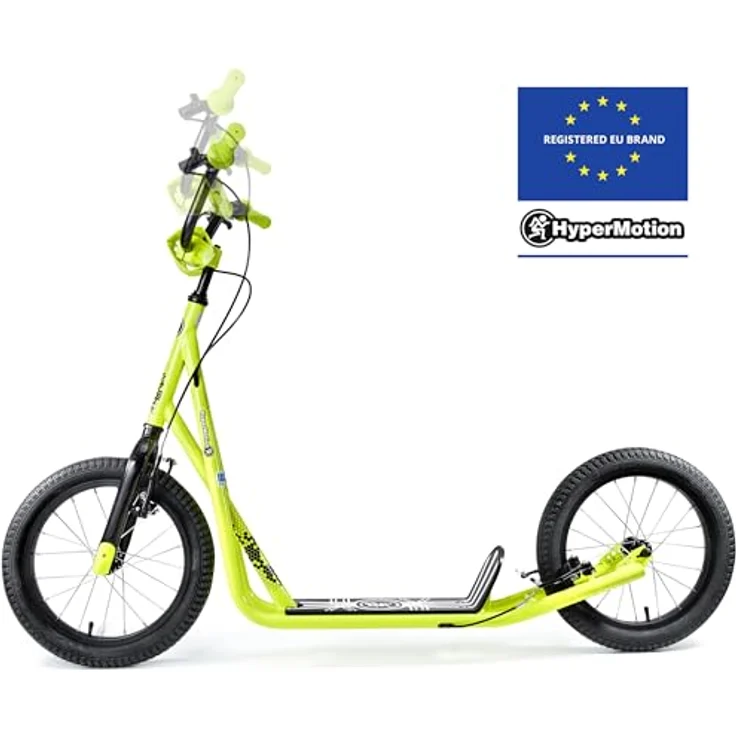 HyperMotion RUNKIE City Scooter, 16 Zoll mit Luftreifen, höhenverstellbarem Lenker und V-Brake, bis 100 kg Belastung – Bild 8
