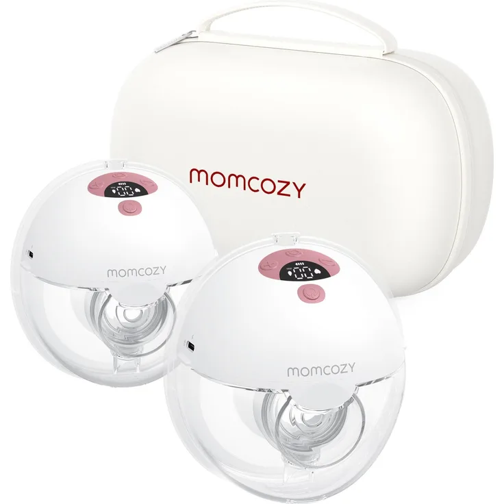 Momcozy M5, Doppelte Milchpumpe mit CushionTech Technologie, tragbares Design, kabellos und leise, hygienisch und leicht zu reinigen