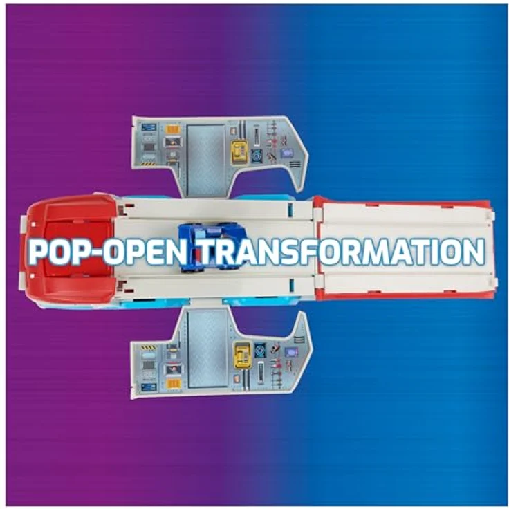 Spin Master Paw Patrol The Movie Pup Squad Paw Patroller, Fahrzeug-Spielset mit umwandelbarem Hauptquartier und Chase Pup Squad Racer, 25 cm lång, geeignet für Kinder ab 3 Jahren – Bild 6