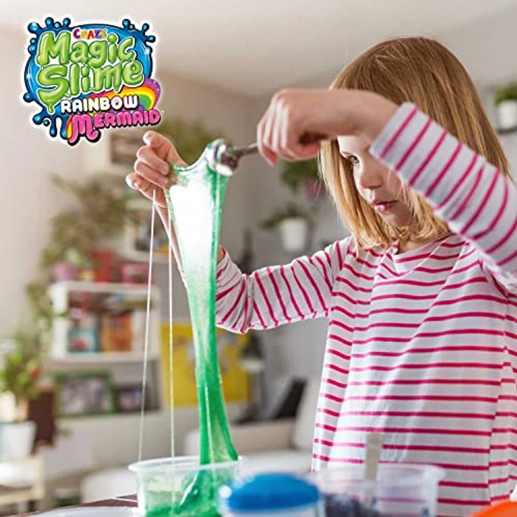 CRAZE Magic Slime Mermaid 3er Set, Magischer Schleim mit 3x 110 ml, inkl. Meerjungfrau Figuren, verschiedene Farben – Bild 4