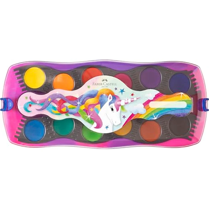 Faber-Castell Farbkasten Connector, Deckfarbkasten mit hoher Deckkraft und individuell steckbaren Farbnäpfchen – Bild 2