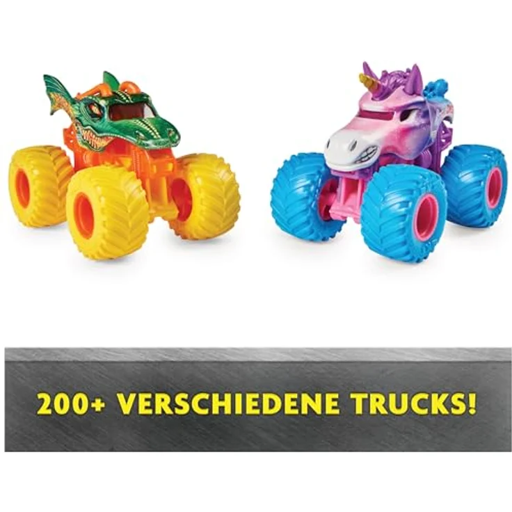 Monster Jam Original Monster Jam Zweier-Pack mit authentischen Monster Trucks im Maßstab 1:64 (Sortierung mit verschiedenen Designs, Zufallsauswahl) – Bild 3