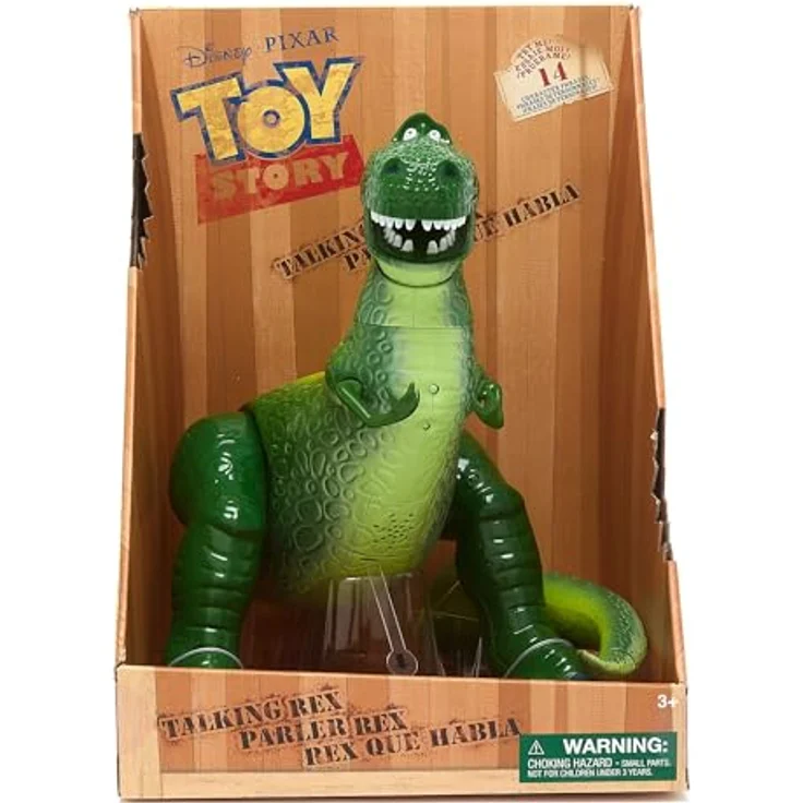 Disney Store Official Toy Story Rex, Interaktive sprechende Actionfigur, 34 cm, über 15 Sätze, interagiert mit anderen Charakteren, ab 3 Jahren – Bild 1
