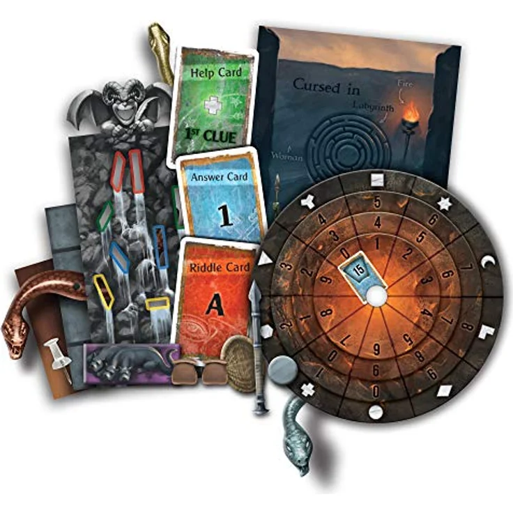 Thames & Kosmos EXIT: The Cursed Labyrinth - Escape Room Game - 1-4 Players - Puzzle Solving Strategy Board Game for Adults & Kids, Ages 10+ - Level 2/5 – Bild 3