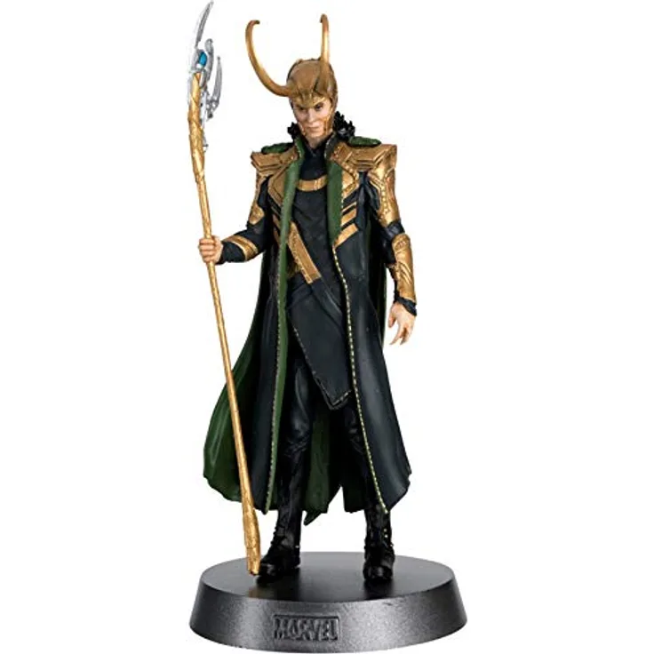 Hero Collector Marvel Heavyweights Collection | Loki (The Avengers), Heavyweight Metallfigur 10, detailreich handbemalt, mit gehörntem Helm und Zepter