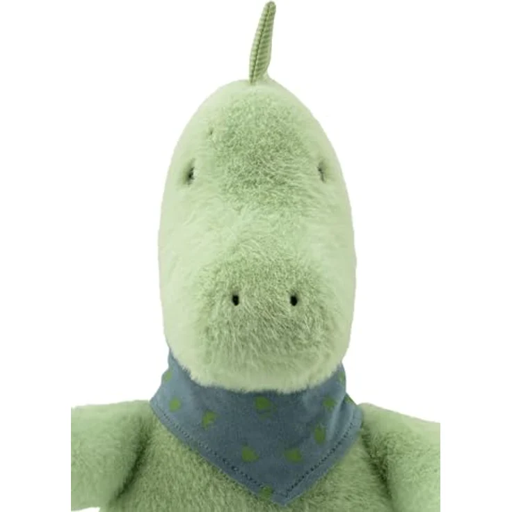 Sterntaler Kuscheltier S Dino Rexi, flauschiges Spielzeug mit Rassel, pudergrün – Bild 4