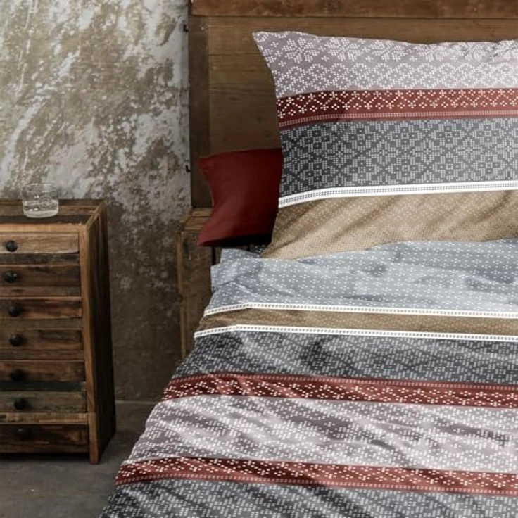 Irisette Feinbiber Bettwäsche Panda 8543 rot, kuschelig weich mit Qualitätsreißverschluss – Bild 3