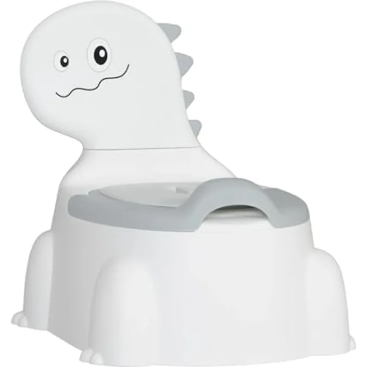 SUPERBE BEBE Töpfchen für Kinder - Lern Toilette im Dinosaurier-Design mit Rückenlehne, abnehmbarem Topf und ergonomischem Spritzschutz, geeignet für bis zu 5 Jahre, verschiedene Farben erhältlich