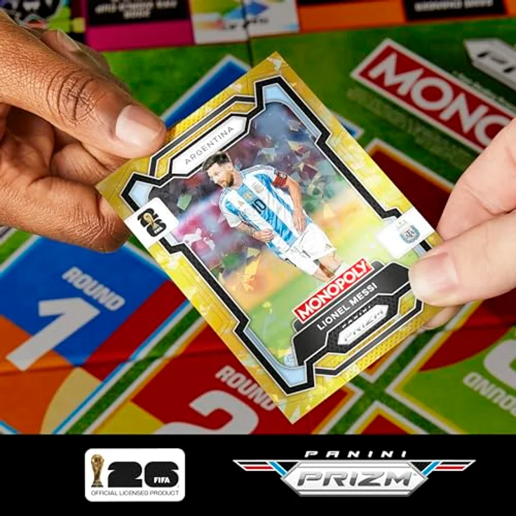 Monopoly Panini Prizm: FIFA World Cup 2026 Brettspiel mit Sammelkarten, für 2-6 Spieler, ab 8 Jahren - Deutsche Version – Bild 2