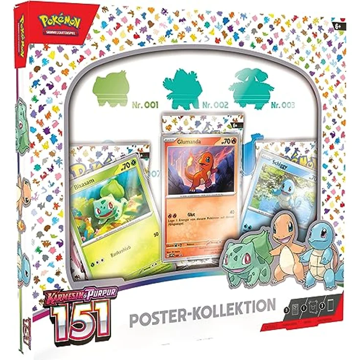 Pokémon-Sammelkartenspiel: Poster-Kollektion Karmesin & Purpur – 151 (3 Boosterpacks & 3 holografische Promokarten) – Bild 1
