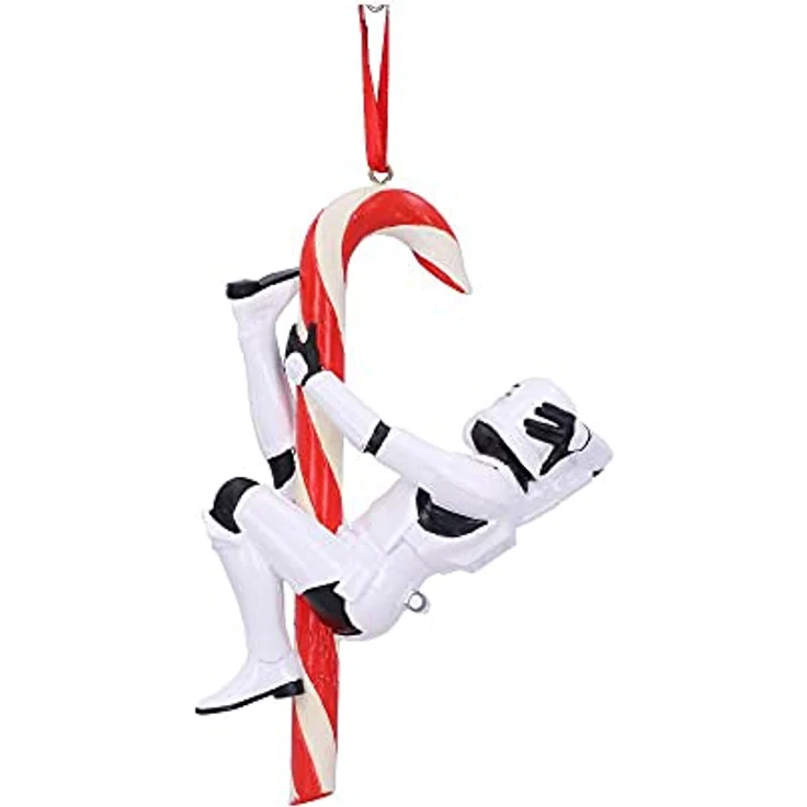 Nemesis Now Original Stormtrooper Christbaumanhänger, 12 cm, handbemalt mit Candy Cane Design – Bild 3