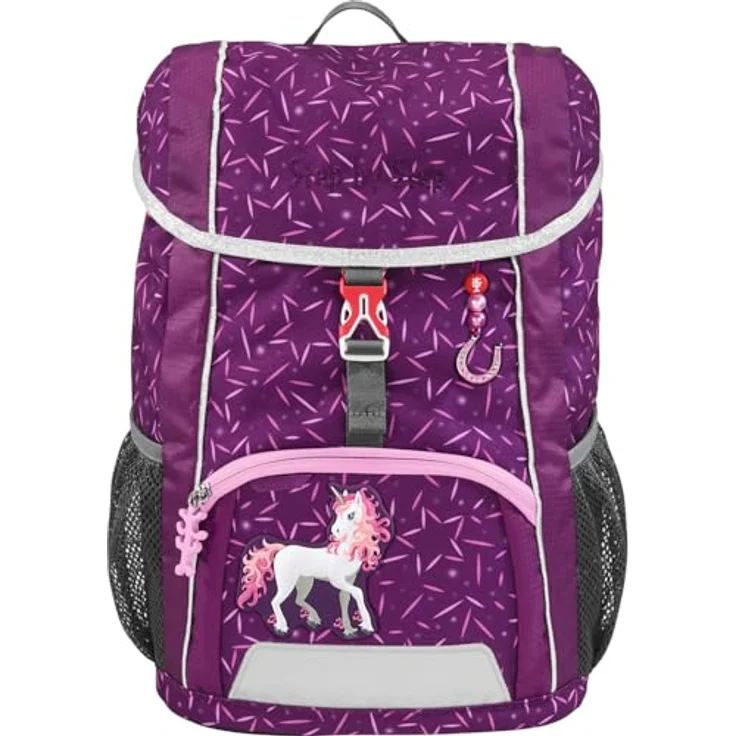 Step by Step Kindergartentasche Pretty Unicorn Nuala, Rosa, ergonomisch gepolstert, mit Wechselmotiven und umfangreichem Stauraum – Bild 1