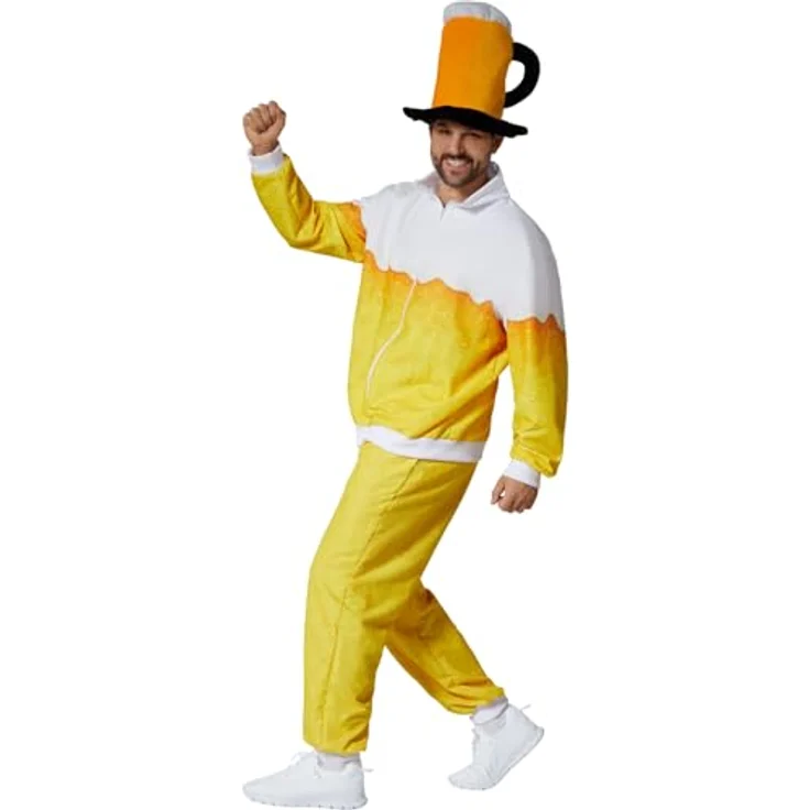 dressforfun Bier Kostüm, lustige Karneval Faschingskostüme Herren Set - L, humorvolles Design, bequemer Sitz, pflegeleicht, vielseitig, auffälliger Stil – Bild 3