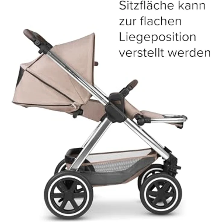 ABC Design Kinderwagen Samba – Kompakter All-Terrain Kinderwagen für Babys & Kleinkinder – inkl. Buggy Sportsitz, Luftkammerräder & höhenverstellbarer Schieber – Babywanne optional (grain) – Bild 3