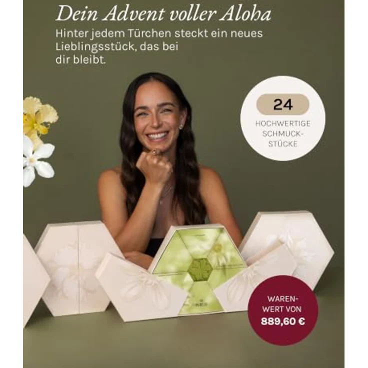Purelei Schmuck Adventskalender 2026, Gold – 14K vergoldet, für Erwachsene, 4 Module – Bild 2
