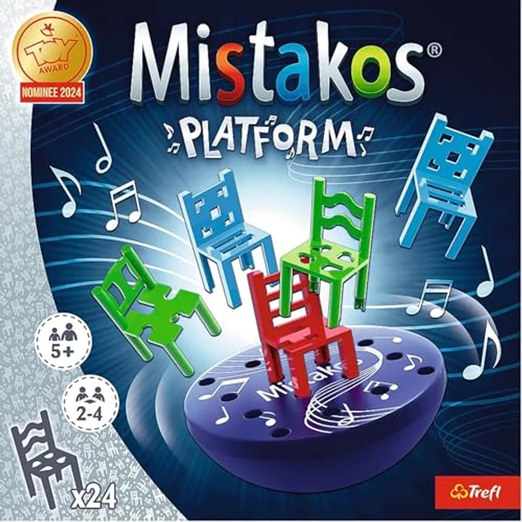TREFL Mistakos Platform 02514, Arcade-Spiel mit elektronischer Plattform und 24 bunten Stühlen – Bild 6