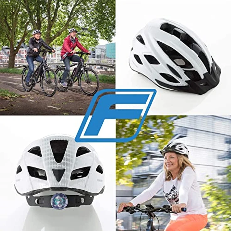 Fischer Fahrrad Urban Lano L/XL MTB-Helm Weiß Schwarz Bekleidung Größe=L – Bild 9