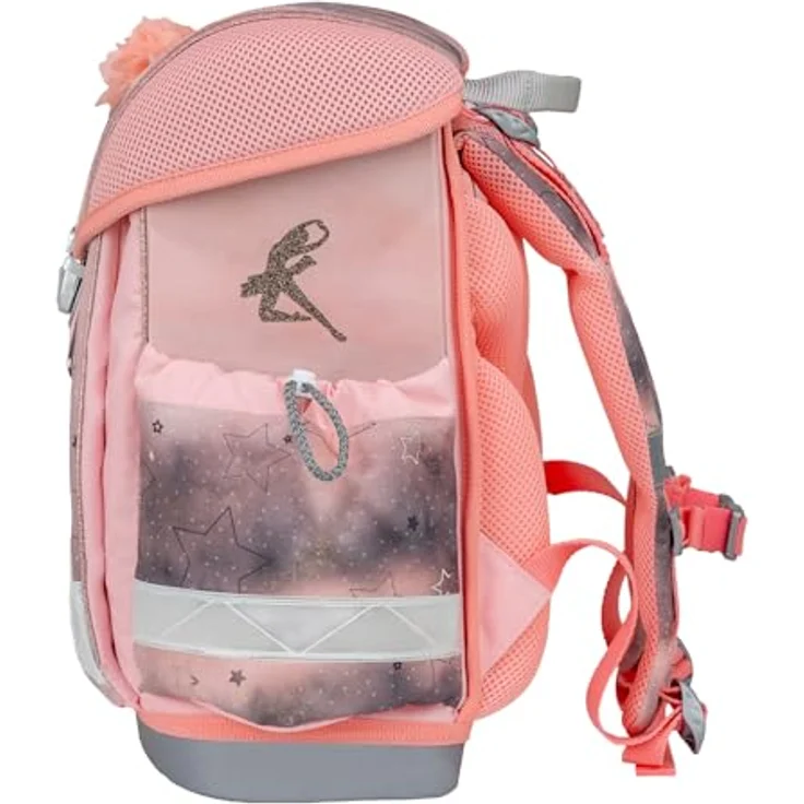 Belmil Classy Schulranzen Set 4-teilig, ergonomisch mit Brustgurt für Grundschule, 19 L, wasserdicht, Rose Ballet – Bild 5