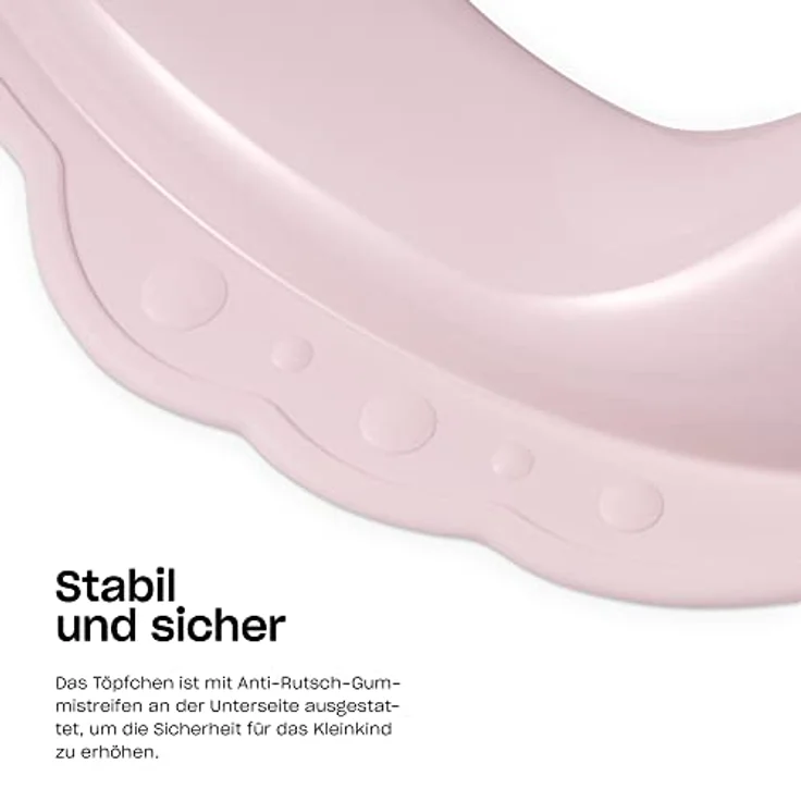 Hylat Baby Toilettensitz Kinder hilfreich beim Toilettentraining, für Mädchen und Jungen, solides Material, Antirutsch Gummi, Farbe:rosa, Motiv:Hug me, Marke:Hylat Baby – Bild 4