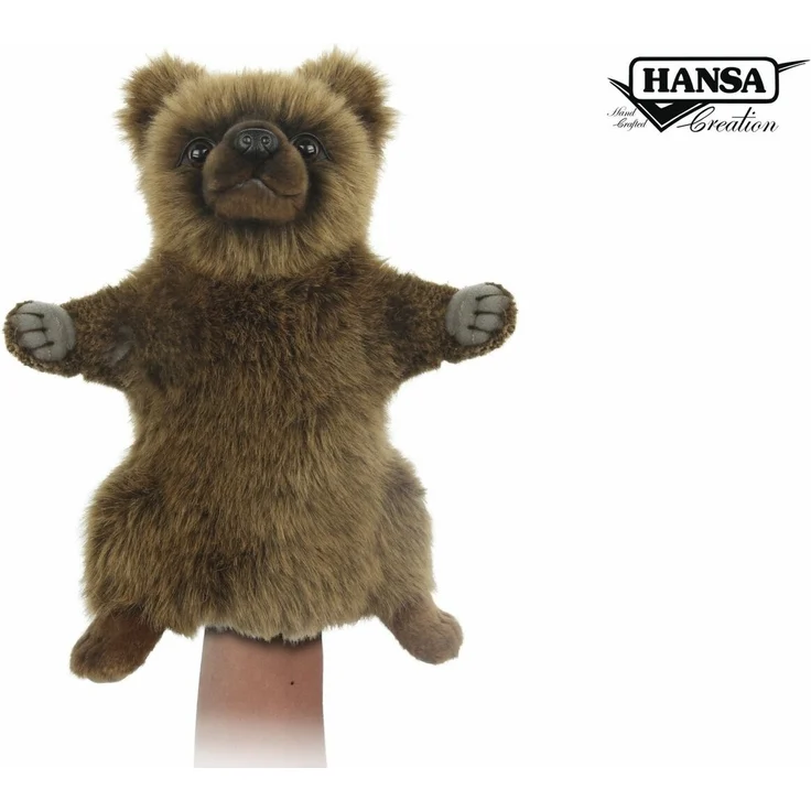 Hansa Creation Kuscheltier Handpuppe Bär braun, umweltbewusst und aus hochwertigem Material