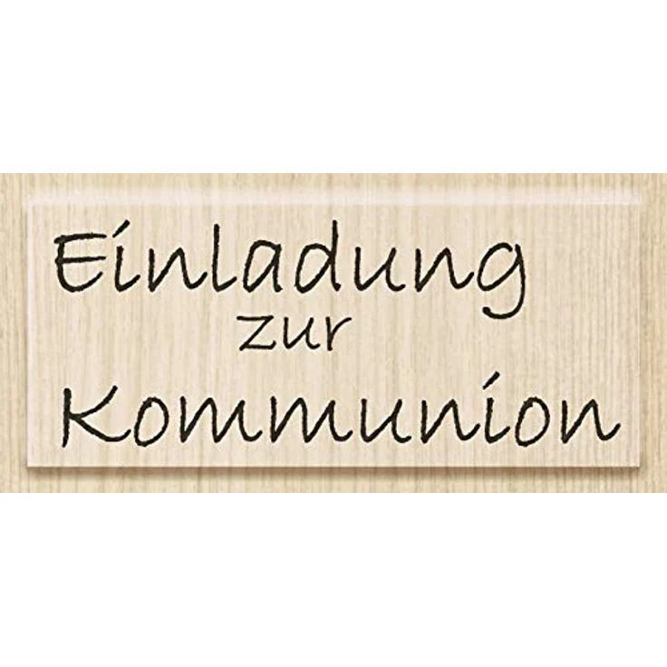 Knorr Prandell 211800140 Knorr prandell 211800140 Stempel aus Holz (Kommunion & Konfirmation) Motivgröße 6,3 x 2,5 cm , Motiv: Einladung zur Kommunion – Bild 4