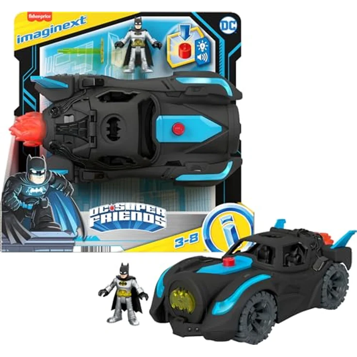Mattel - Imaginext DC Super Friends Lights & Sounds Batmobile - Preisvergleich – Bild 2