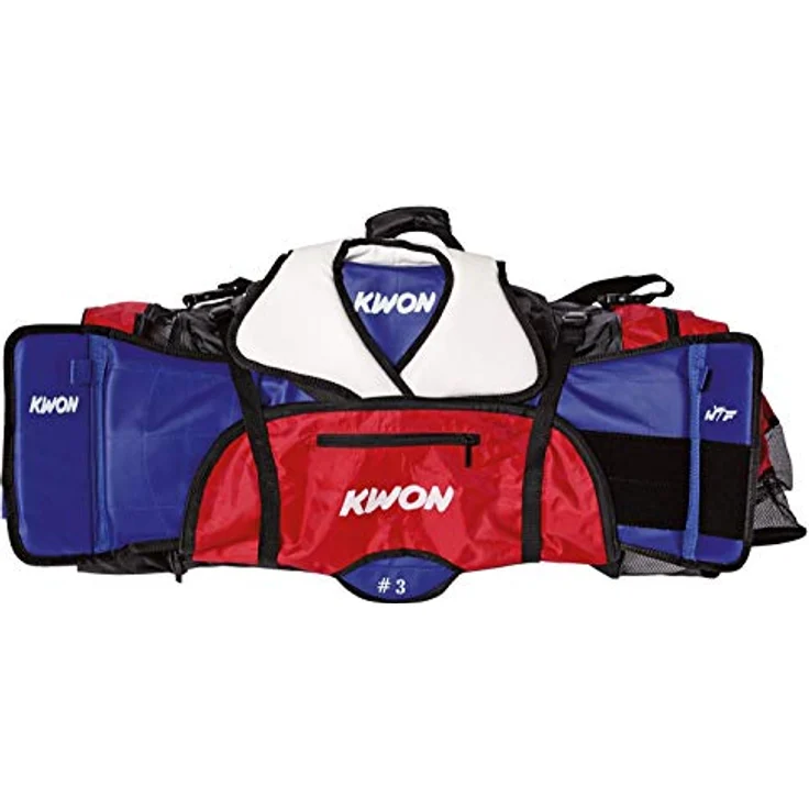 KWON Sporttasche Evolution schwarz rot 70 cm Taekwondo TKD Trainingstasche (Lieblingstasche, 2 Farben), Sehr viele praktische Fächer, geräumig, Nassfach – Bild 2