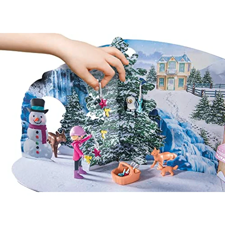 PLAYMOBIL Adventskalender Pferde 71345 Weihnachtliche Schlittenfahrt, Horses of Waterfall Adventskalender, Adventszeit voller Überraschungen, Spielzeug für Kinder ab 4 Jahren – Bild 3