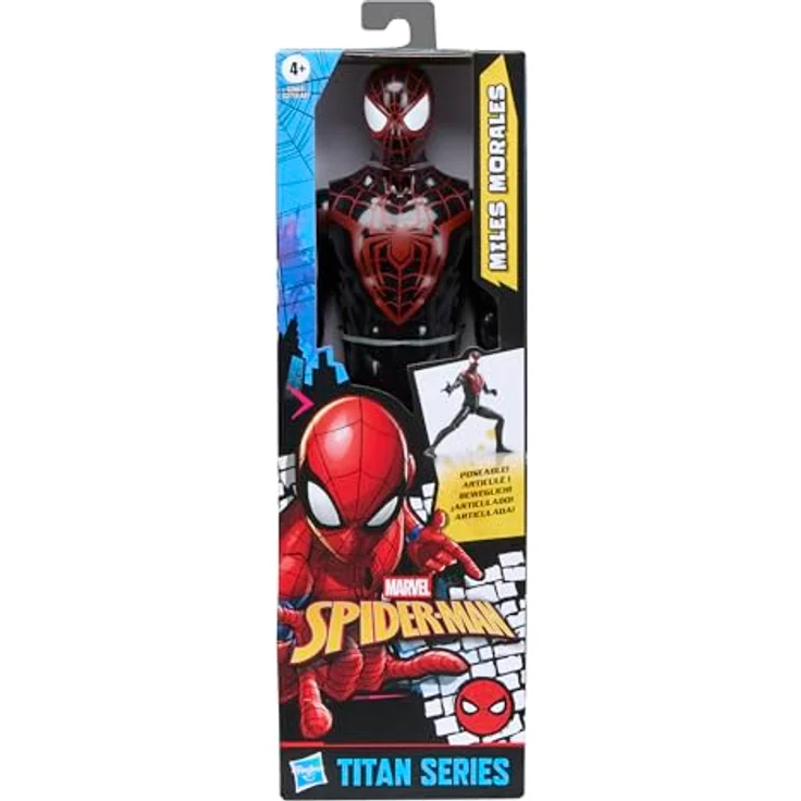 Marvel Spider-Man Titan Serie Miles Morales Action-Figur, 30 cm groß mit 11 beweglichen Punkten, Superhelden-Spielzeug für Kinder ab 4 Jahren – Bild 3
