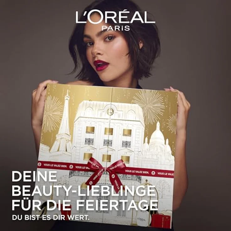 L'Oréal Paris Adventskalender 2025, 24 Beauty-Highlights mit 18 Make-up Produkten, 3 Gesichtspflege- und 3 Haarpflegeprodukten – Bild 2