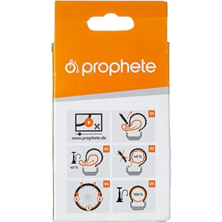 Prophete Fahrradschlauch, 28" Dunlopventil, 28 x 1,75 x 2 (47-622), Gruppenschlauch, für City- und Trekkingbikes, Farbe schwarz – Bild 3